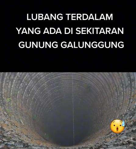 Lubang misterius di kaki Gunung Galunggung.