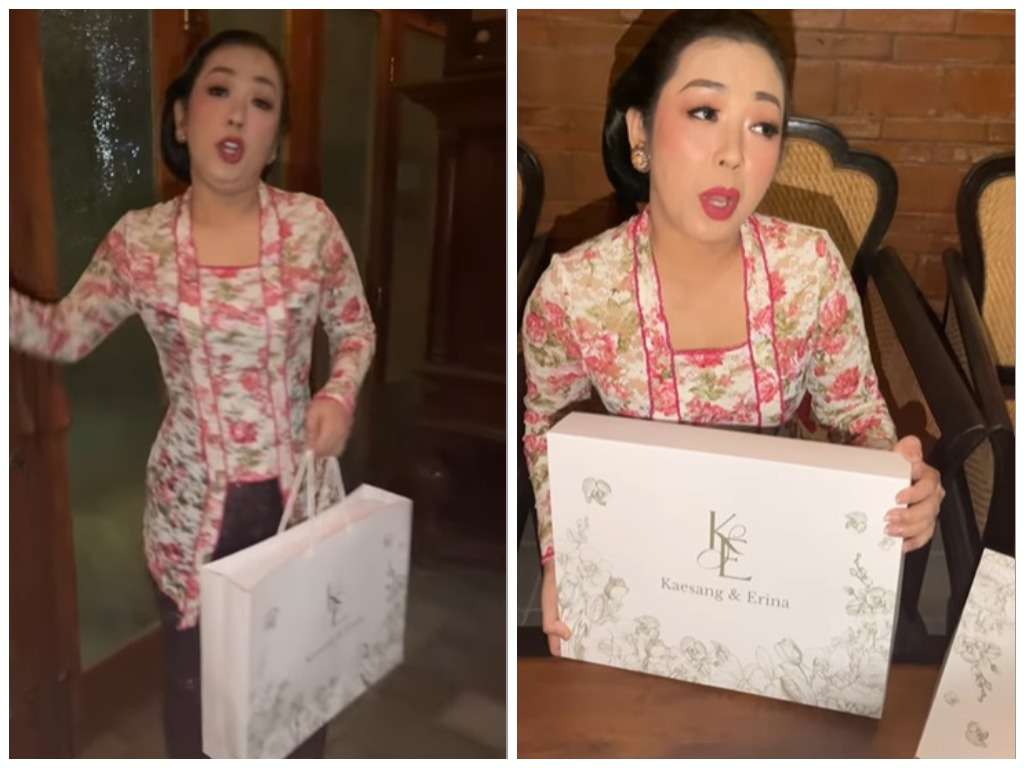 Soimah unboxing souvenir pernikahan Kaesang dan Erina