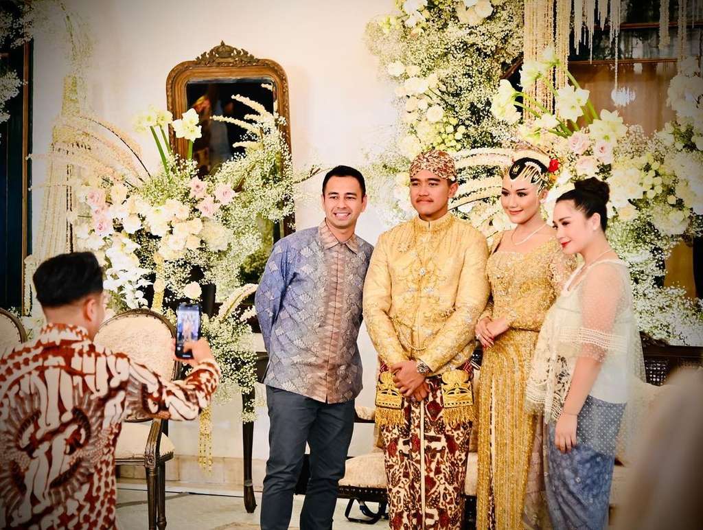 Penampilan Nagita Slavina di pernikahan Kaesang dan Erina