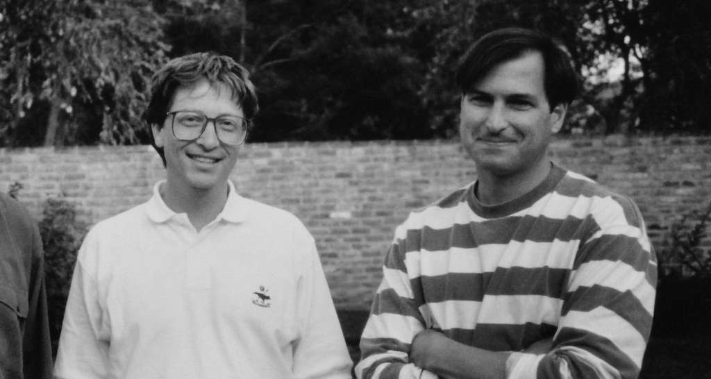 Bill Gates dan Stve Jobs muda