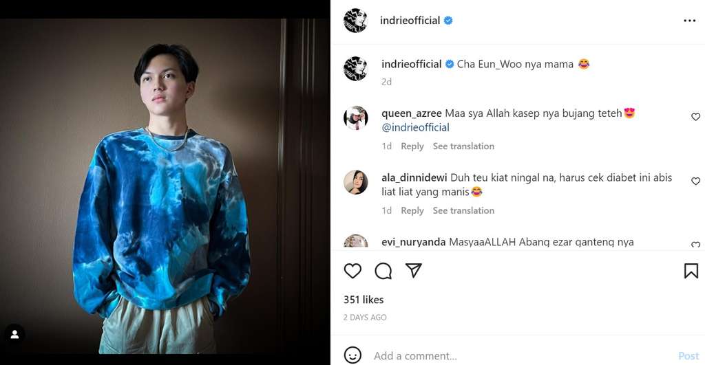 Putra Sulung Sahrul Gunawan dan Indri