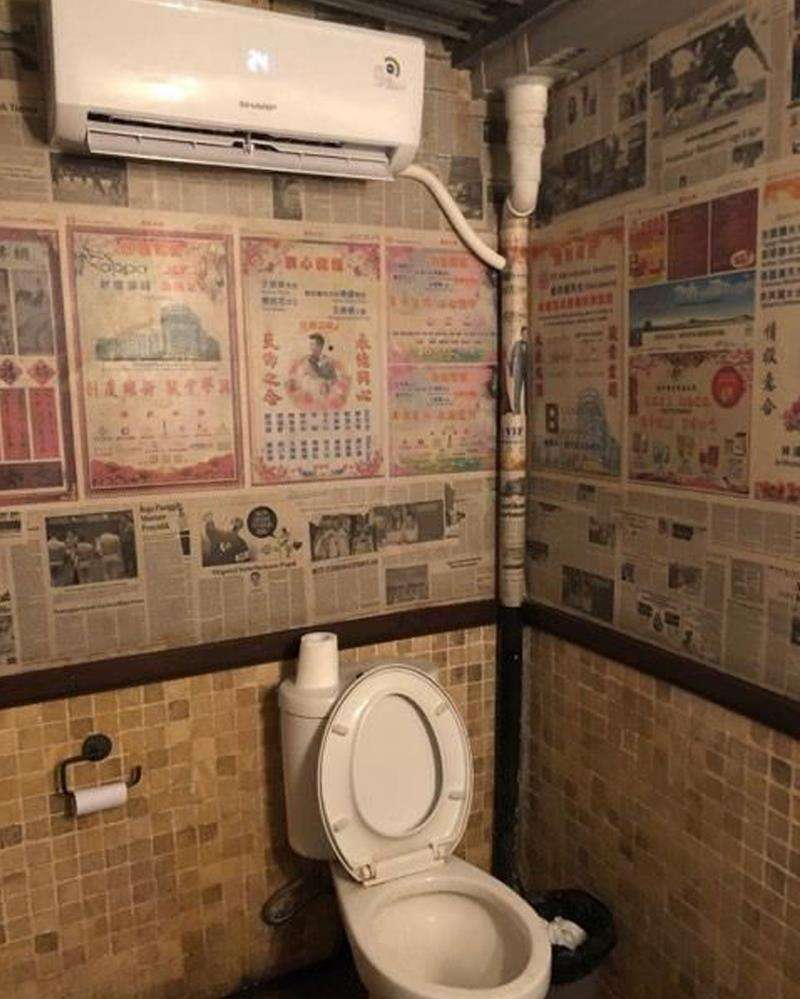 Foto pemasangan AC nyeleneh yang bikin ngakak dan tepuk jidat.