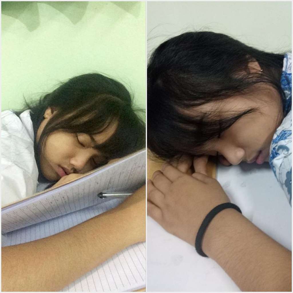 Fuji tidur di kelas