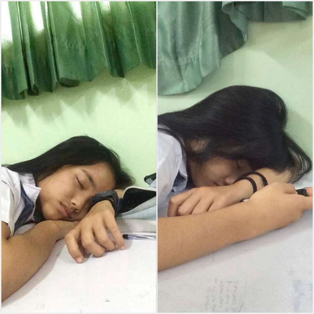 Fuji tidur di kelas