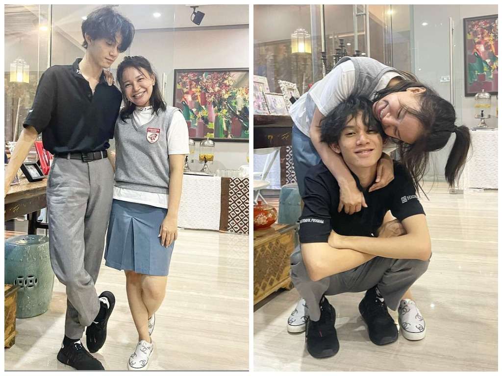 Potret Risa dan putranya Rizky
