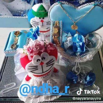 Viral pernikahan mengusung konsep dan tema Doraemon.