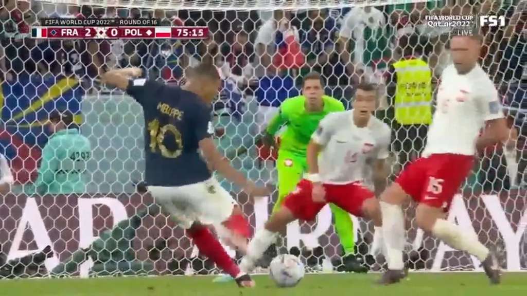 Gol Mbappe ke gawang Denmark