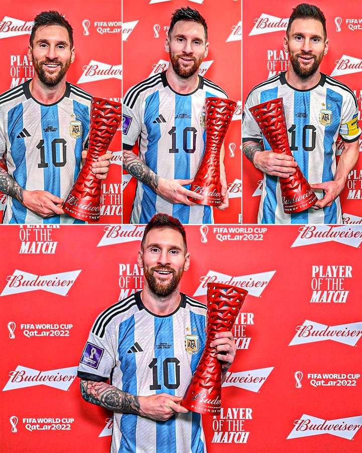 Messi sudah mendapat empat kali man of the match di Piala Dunia 2022 Qatar