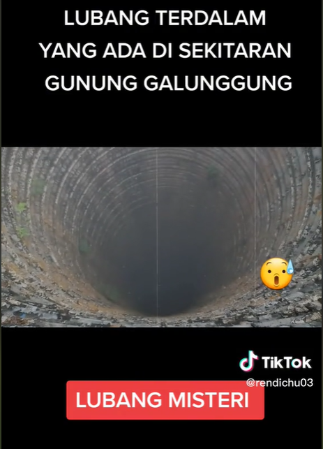 Lubang Raksasa Misterius Ditemukan di Kaki Gunung Galunggung