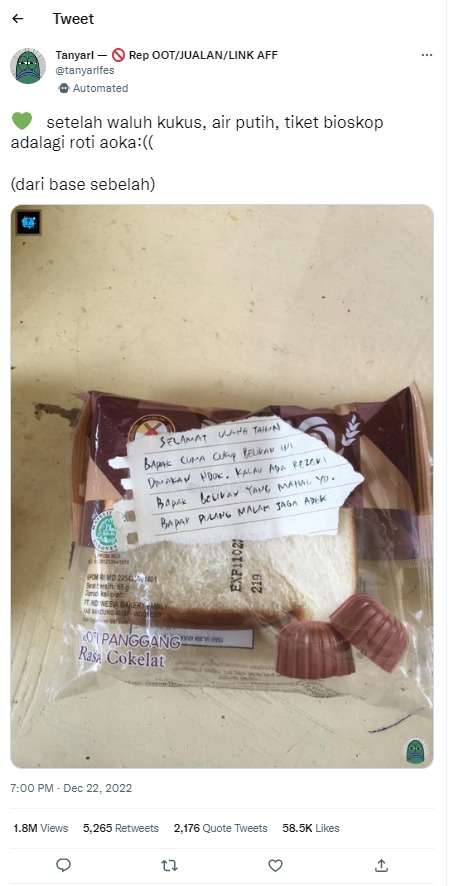 Cuitan tentang ayah viral