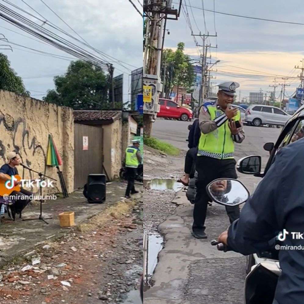 Polantas di Yogyakarta Bekerja Sambil Bernyanyi