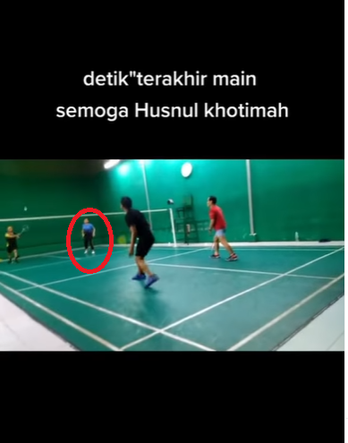 Detik-detik Pria Pingsan dan Meninggal Saat Main Bulu Tangkis