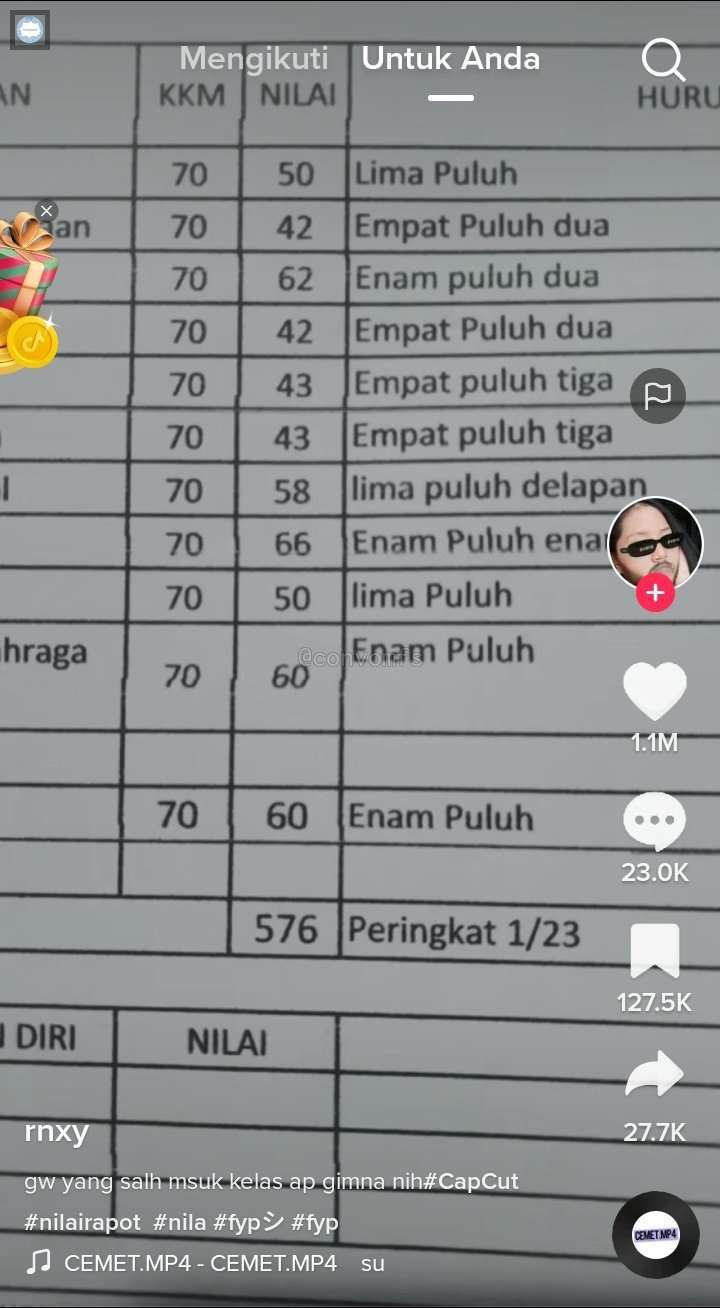 Viral Rapor Murid dapat Ranking 1 Meski Tak Lulus KKM