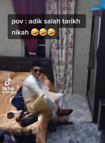 Viral Pria Sudah Rapi Pakai Baju Pengantin, Ternyata Salah Tanggal Pernikahan