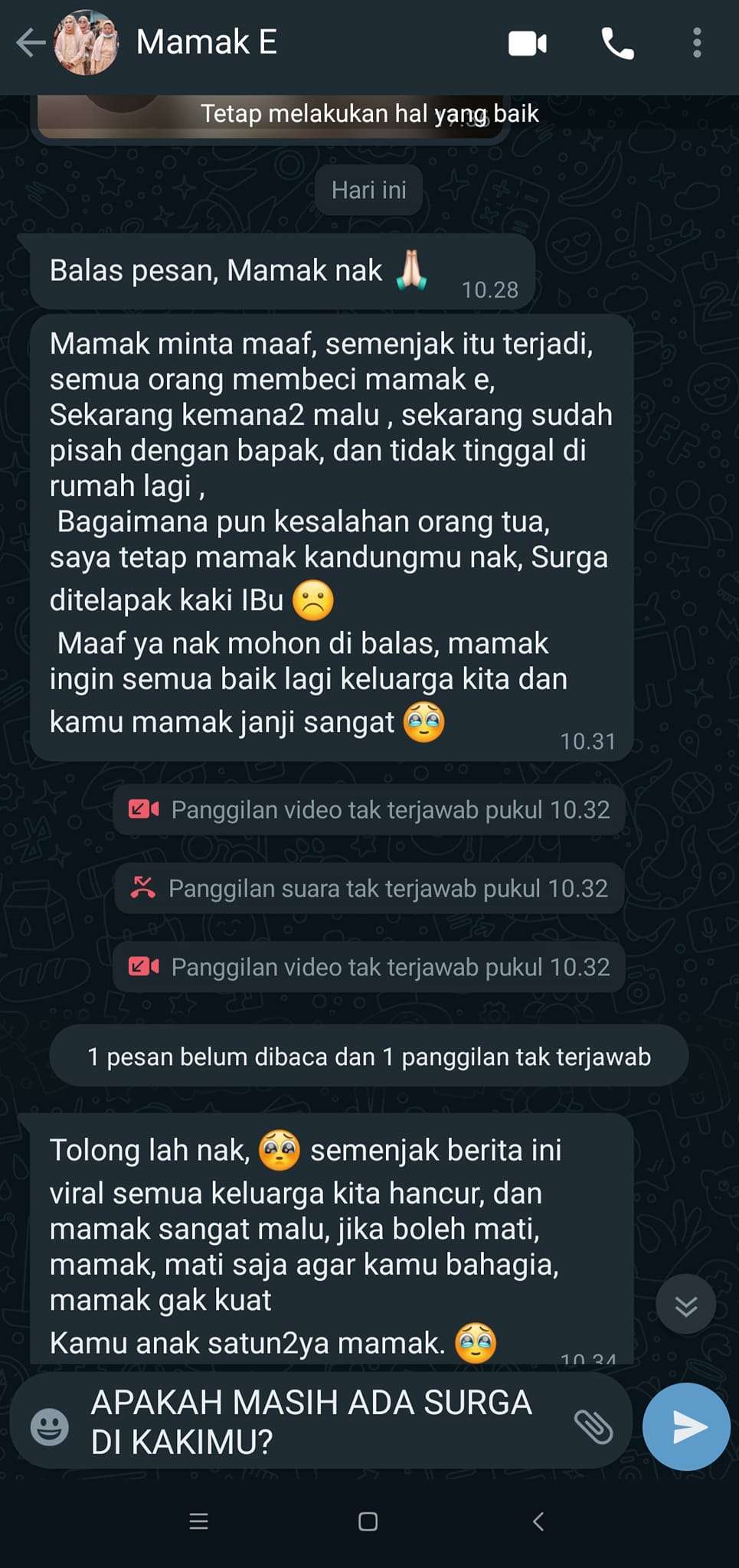 Ibu Norma Risma Ngotot Dimaafkan: Surga Tetap di Telapak Kaki Ibu