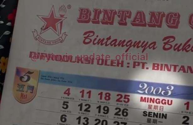 Kalender lawas bukti rumah Tiko dan Bu Eny tak dikunjungi orang luar selama 20 tahun.