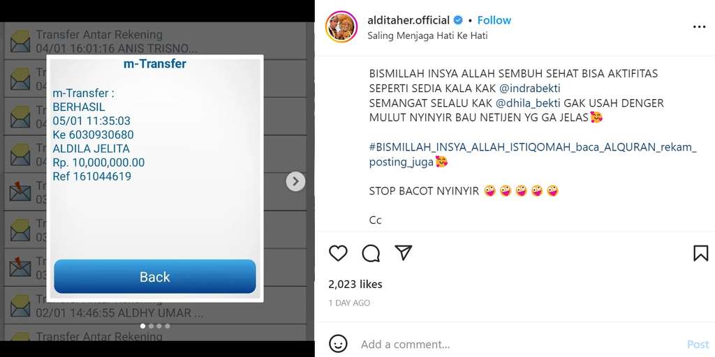 Unggahan Aldi Taher