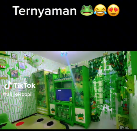 Viral Kos-kosan Interior Serba Hijau Keroppi