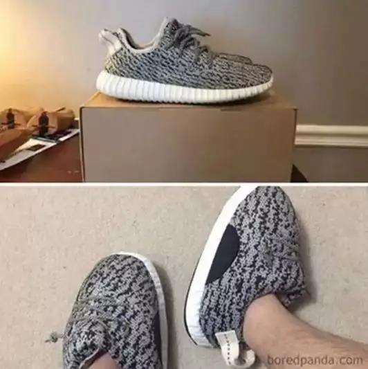 Momen apes beli sepatu online.
