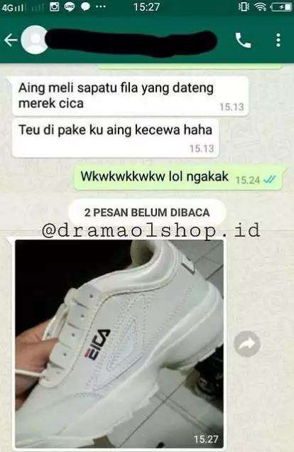 Momen apes beli sepatu online.