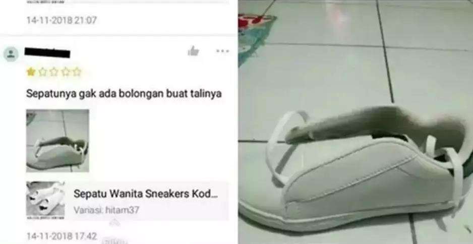 Momen apes beli sepatu online.