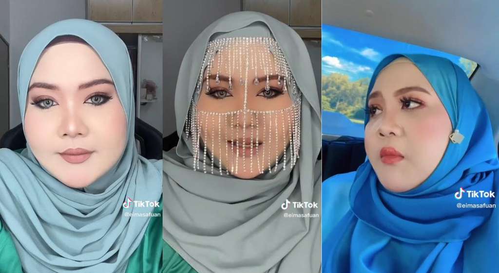 Transformasi wajah wanita setelah dimakeup bikin syok.