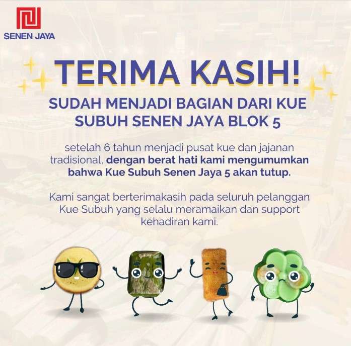 Penutupan pasar kue Penutupan pasar kue