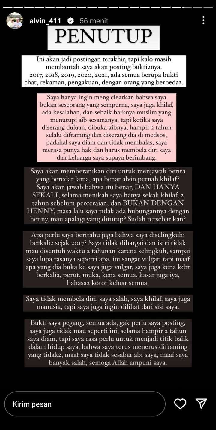 story alvin faiz