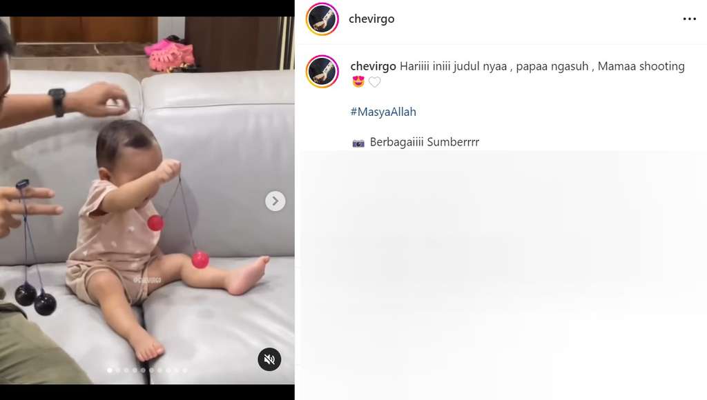 Rayyanza bikin takjub bisa main lato-lato