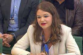 Brittany Kaiser saat bersaksi di parlemen Inggris
