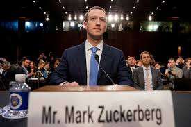 Mark Zuckerberg saat bersaksi di Kongres AS tahun 2018 Mark Zuckerberg saat bersaksi di Kongres AS tahun 2018