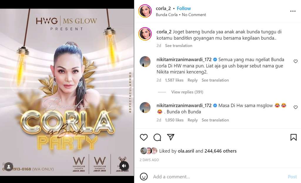 Unggahan Bunda Corla