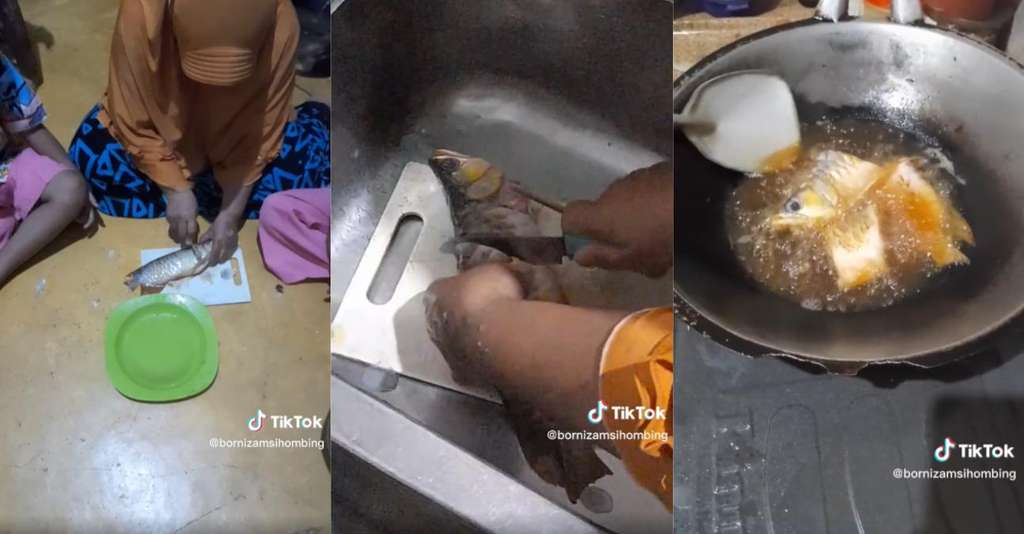 Ikan arwana seharga Rp5 juta berakhir di penggorengan.