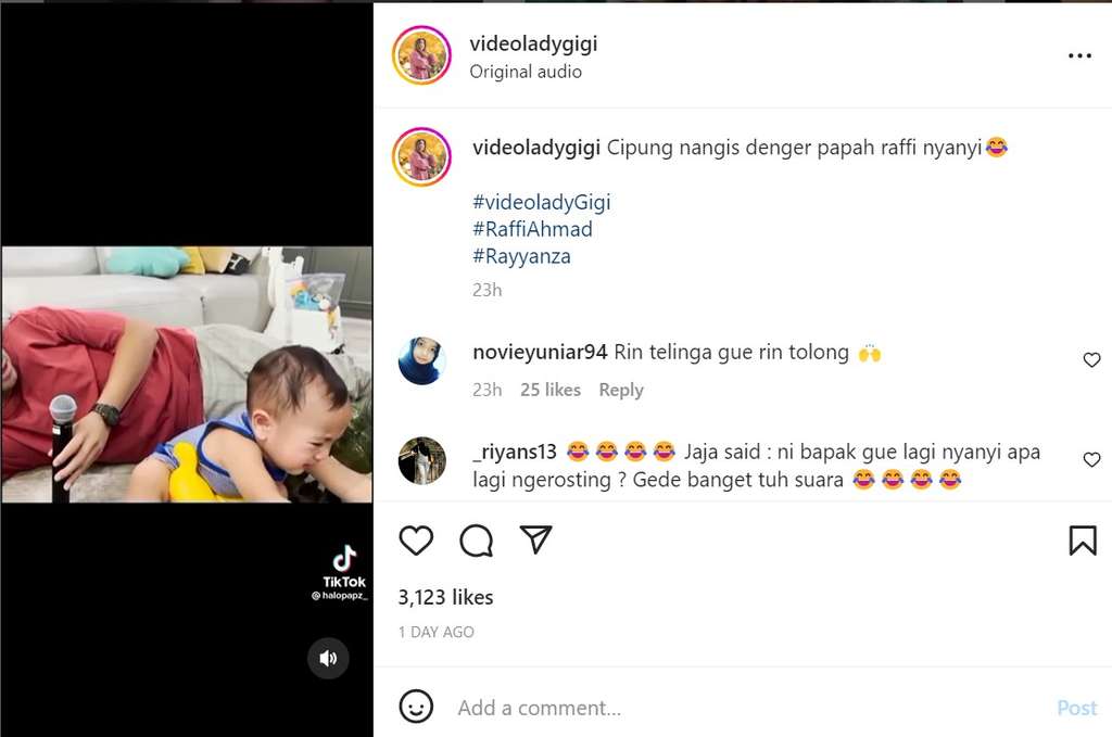 Rayyanza menangis ketakutan dengar Raffi Ahmad menyanyi