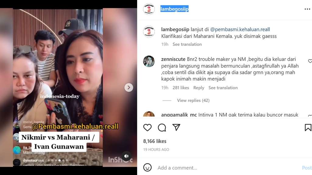 Maharani klarifikasi tudingan Nikita Mirzani