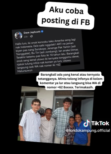 Kisah Bule Amerika Cari Pengasuhnya di Indonesia Usai 10 Tahun Pisah