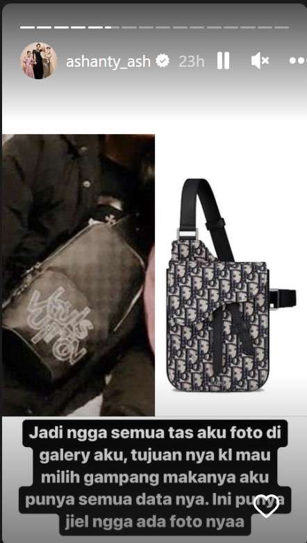Ashanty kemalingan barang branded