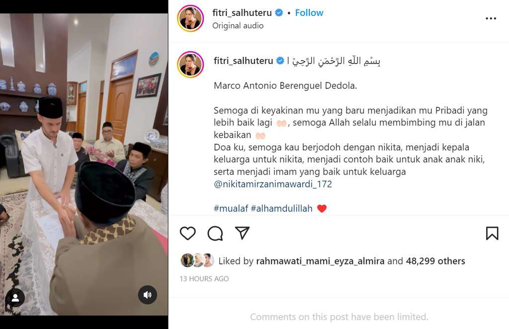 Kekasih Nikita Mirzani mualaf
