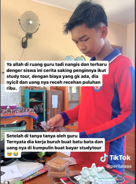 Demi Bayar Study Tour, Siswa Ini Rela Kerja Buruh Bikin Guru Auto Nangis