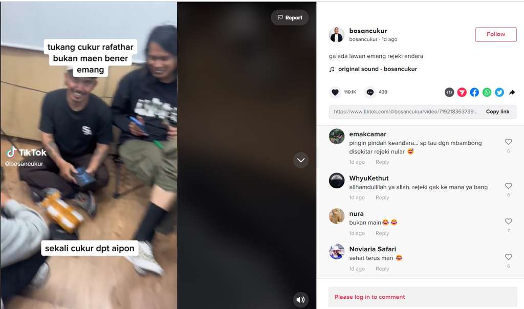 Tukang cukur Rafathar beli Iphone baru