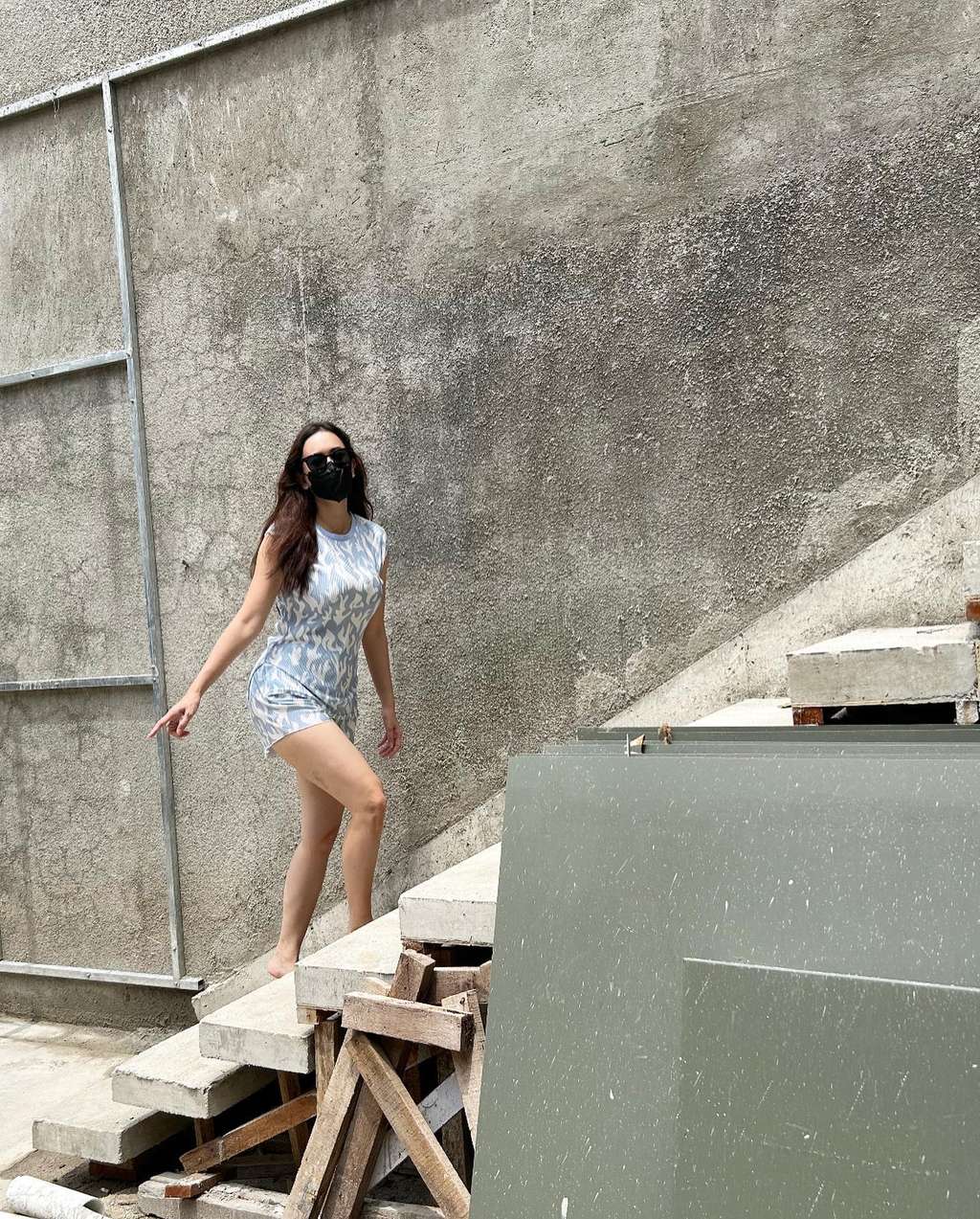 Aura Kasih cek proyek rumah baru