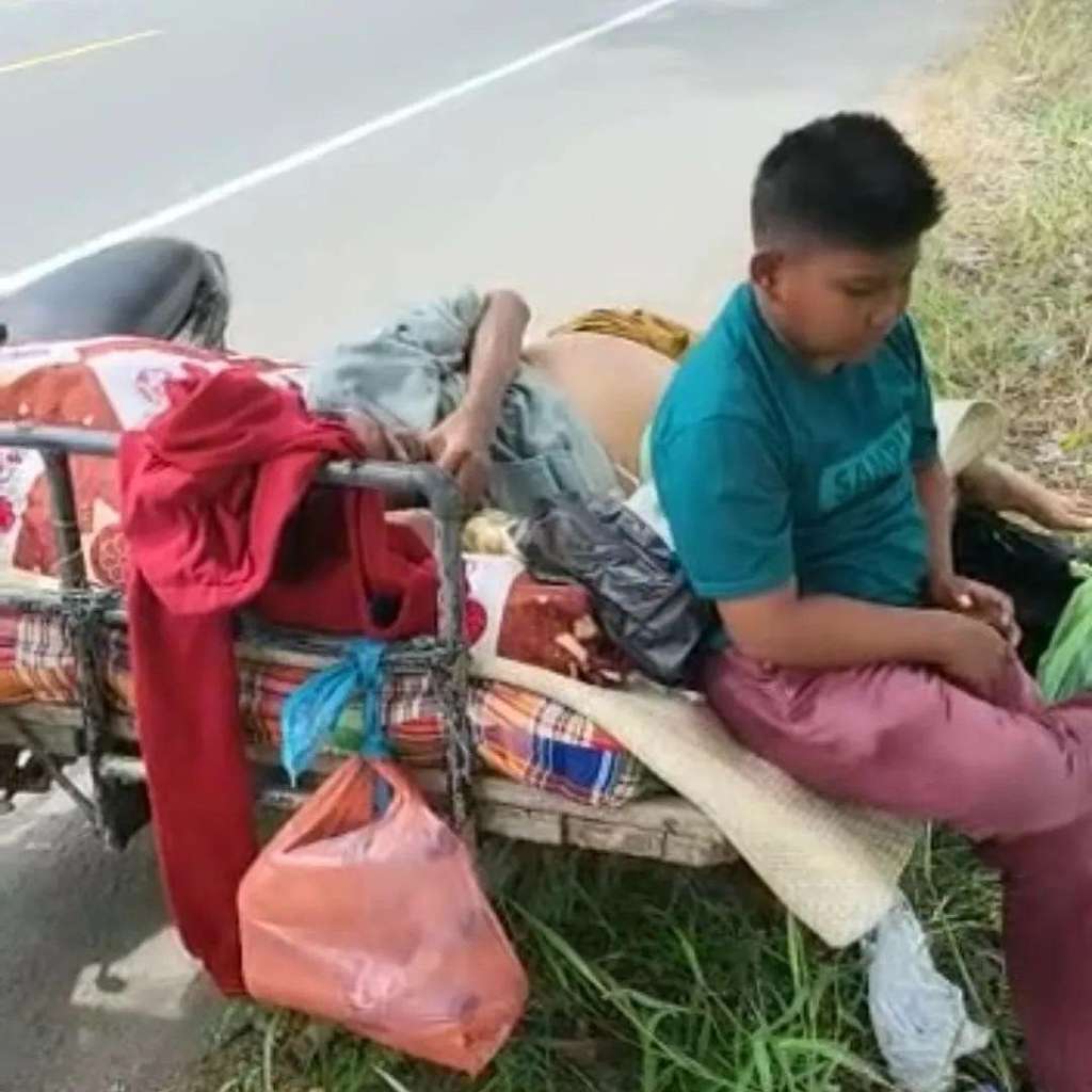Kisah sedih bocah SD antar ayah pakai bentor ke rumah sakit.