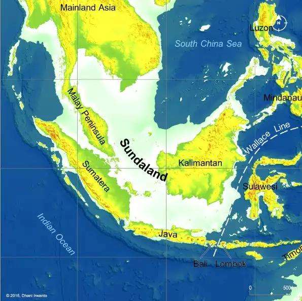 Lima pulau besar di bagian barat Indonesia pernah menyatu.