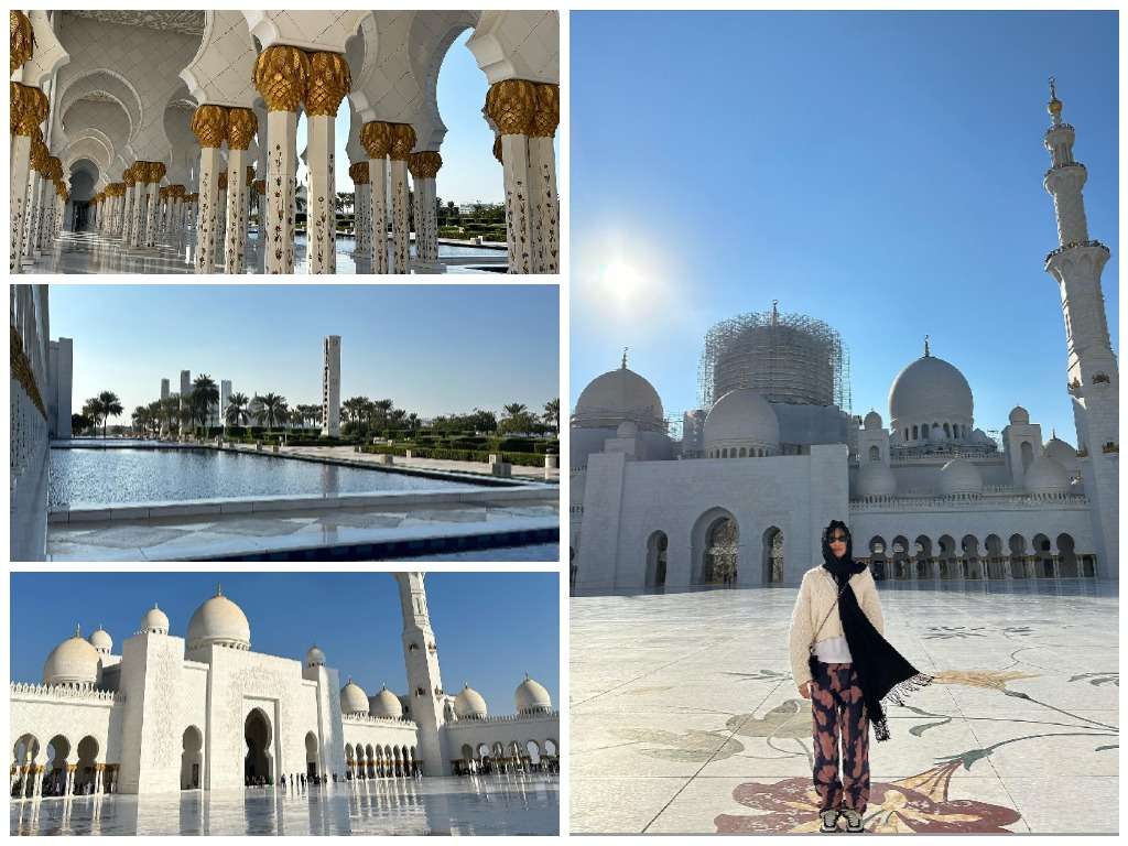 Potret Jenny Jennie Blackpink Berhijab Kunjungi Masjid Sheikh Zayed