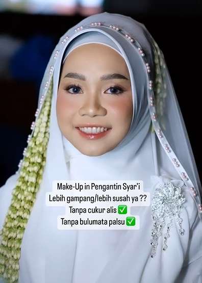 Riasan Pengantin Tanpa Cukur Alis dan Bulu Mata Palsu