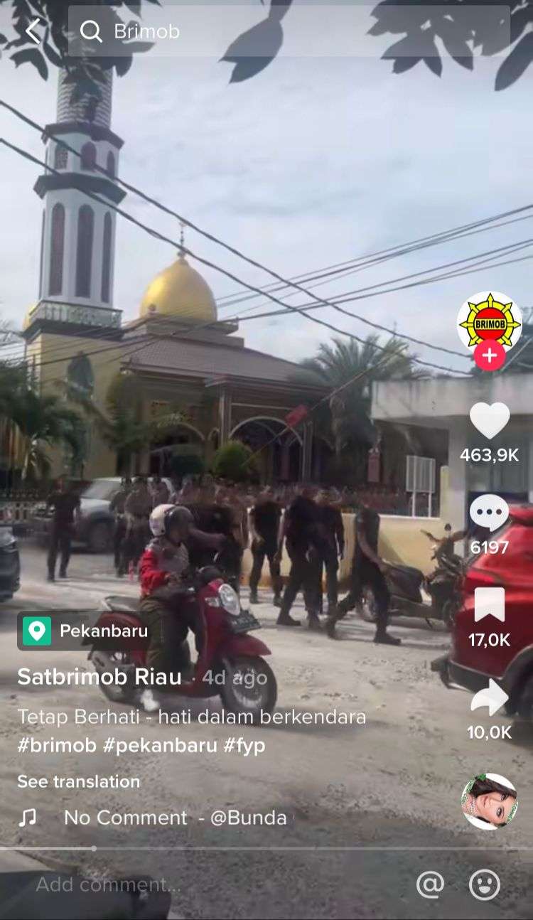 Viral Video Anggota Brimob Ramai Bantu Wanita yang Mobilnya Masuk Parit