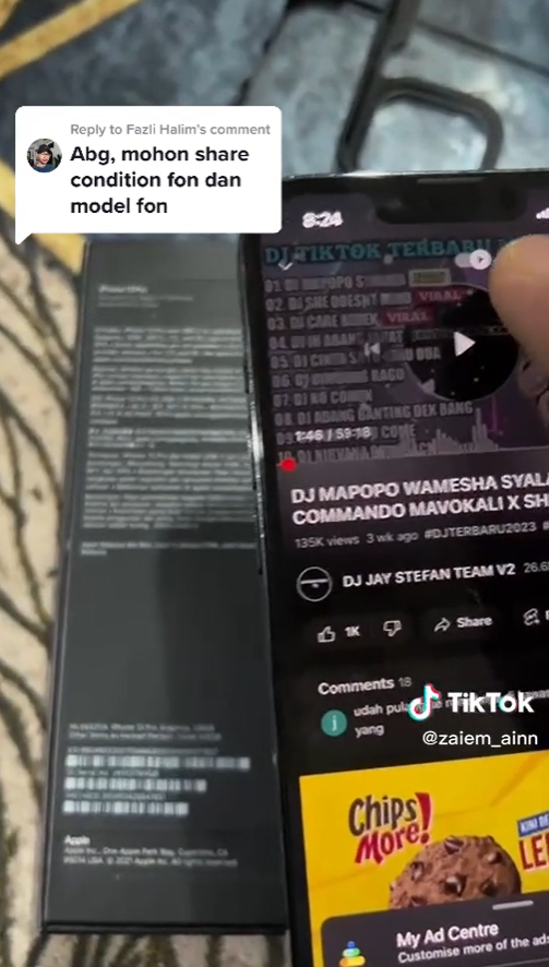iphone kecemplung minyak goreng