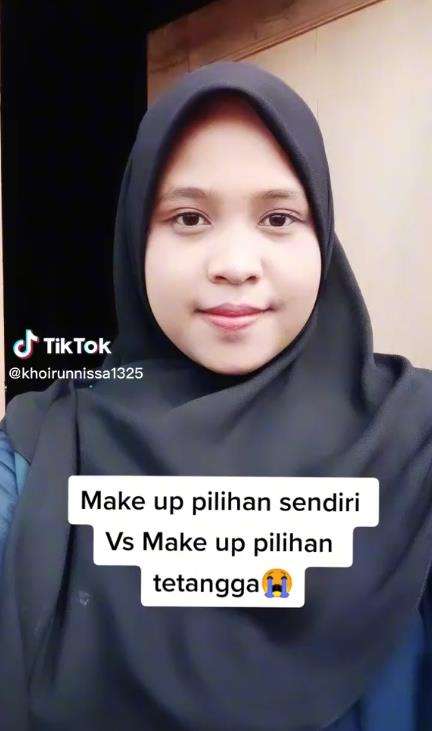 Rias pengantin dengan tampilan makeup pilihan sendiri vs rekomendasi tetangga.