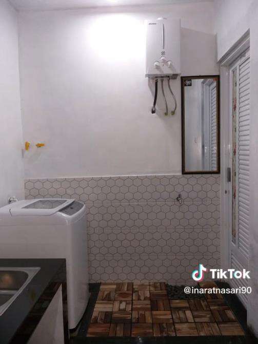 Transformasi dapur rumah subsidi yang awalnya cupu.