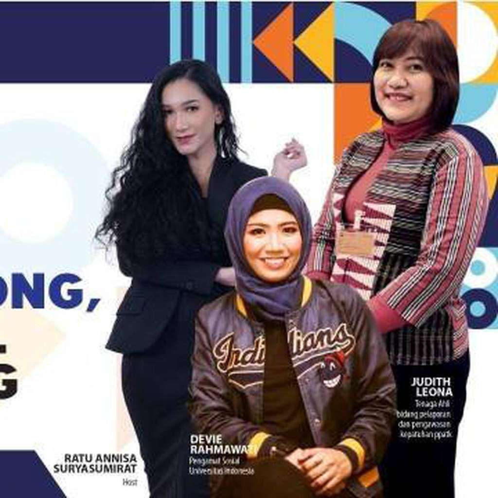 Koordinator Kelompok Substansi Kebijakan Pelaporan PPATK, Judith Leona, berdiri kanan belakang